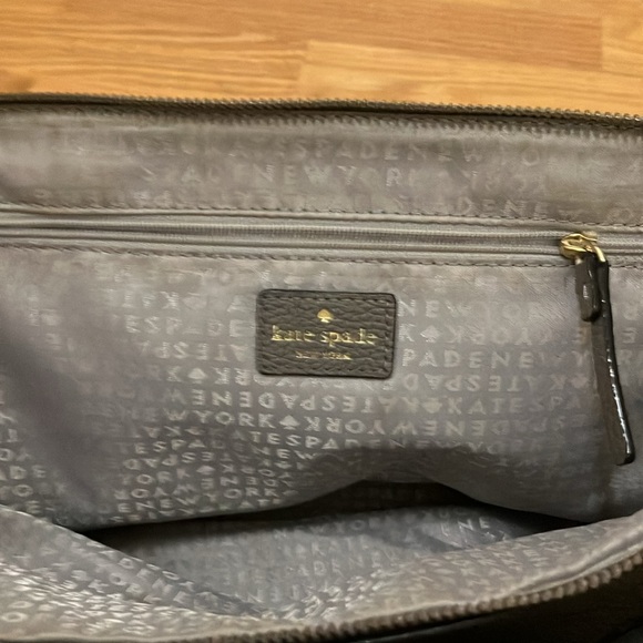 Kate Spade Leather-Suede Gray Handbag - Picture 6 of 16